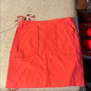 LOFT Vibrant Orange Mini Skirt